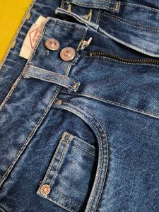 Blue Denim Cargo Jeans