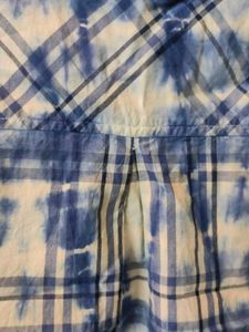 Blue Plaid Sleeveless Top