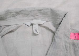 H&amp;M Light Blue/Silver Tie-Front Shirt