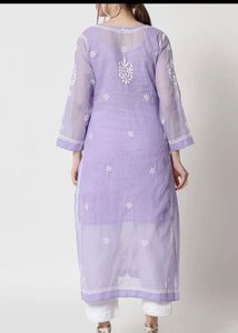 Elegant Lavender Chikankari Kurta