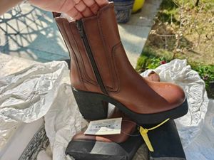 Chunky Heel Platform Boots