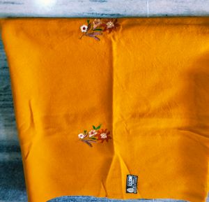 Pure Wool Stol For Women Embroidery Work On  No Da