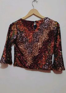 Beautiful Shimmer Party Wear Skirt- Top
