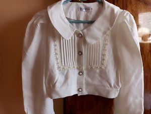 White Cropped Blouse