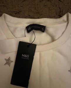 Y2k Sparkly M&amp;S  Star Crewneck Sweatshirt