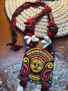 Handmade Goddess Durga neck piece with earrings