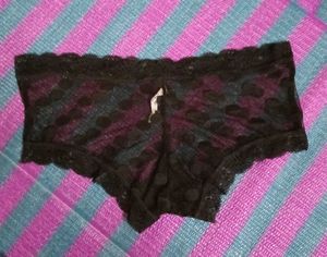 Lace Briefs with Polka Dot Detail
