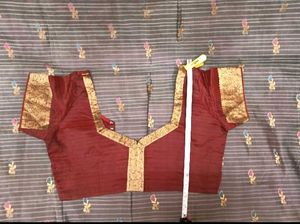 GentlyUsed Maroon Designer Blouse - 36" Bust Size