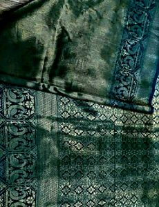 Bridal Sea Green tissue  saree