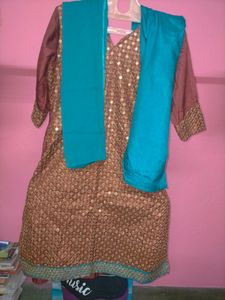 Chocolate Brown Colour Kurta Set