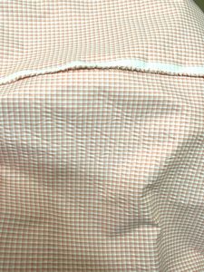 Pink And White Small Checked Shirt Material