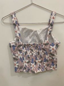 Floral Print Crop Tank Top