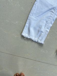Women White Color Jeans