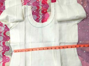 branded White suit dupatta and pant set