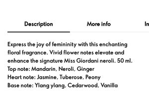 Oriflame Giordani Floral Perfume