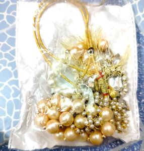 Pearl & Stone Indian Tassel Earrings