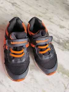 Kids' Grey & Orange Sneakers