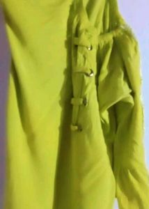 Lime Green Lace-Up top