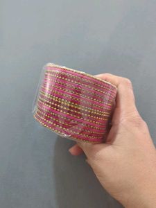 New Pink & Gold Bangle Set of 26 bangles