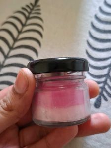 Pink Scented Candle in Glass Jar