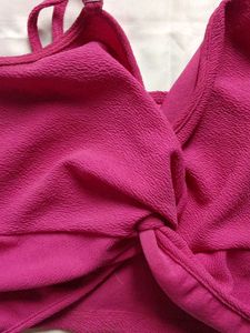 pink sleeveless Top