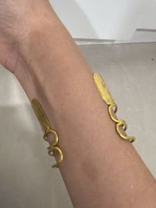 Gold Hammered Cuff Bracelet