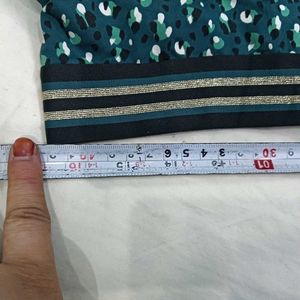 🪔 Teal Leopard Print Briefs with Striped Waistban
