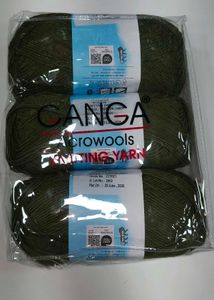 Ganga Acrowools Knitting Yarn - Green