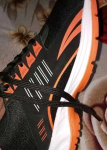 WZITAK Men's Black &amp; Orange Sports Shoes