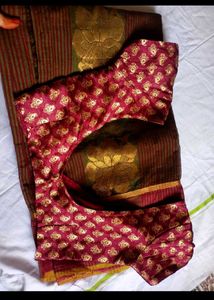 Banarasi Maroon Sari Fancy Saree