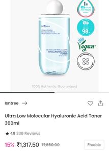 Isntree Hyaluronic Acid Toner