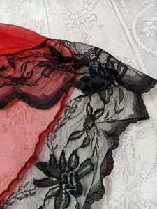 Red &amp; Black Lace Lingerie Babydoll