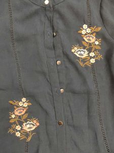New Embroidered Teal Blouse 4 - 6 years