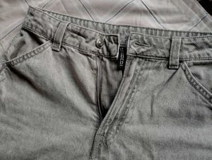 Gray Cargo Style Pants