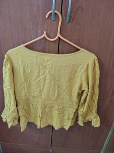 Mustard Yellow Peplum Top