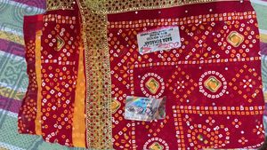 Exclusive Red Bandhani Saree with Blouse