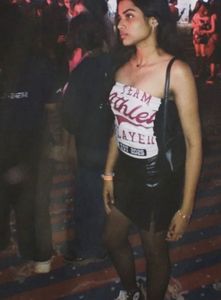 Black  Leather body hugging mini skirt
