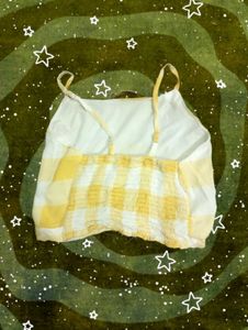 Yellow Gingham Cami Top