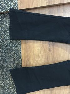 Black Flared Ripped Jeans