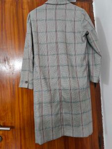 Long Plaid Blazer