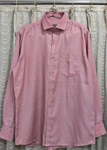 Men's Pink Long Sleeve Dress Shirt