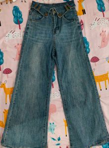 Wide Leg Denim Jeans