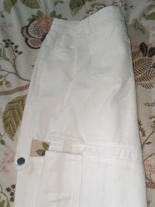 White Cargo Pants