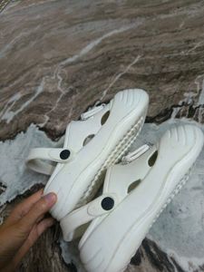 White Croc-style Shoes