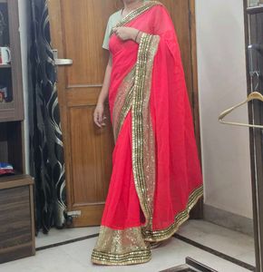 Saree with blouse(34) petticot