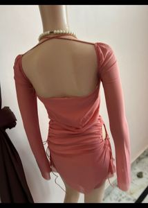 Chic Rose Mesh Bodycon Dress