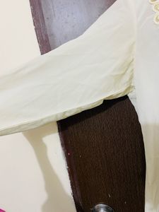 Embroidered Cream Tunic