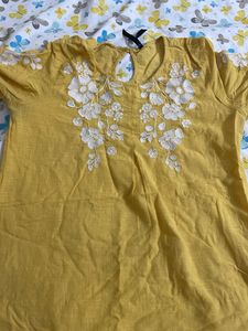 Yellow Embroidered Dress