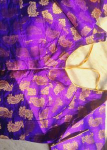 Kanjivaram Blouse With Three quater Sleeves