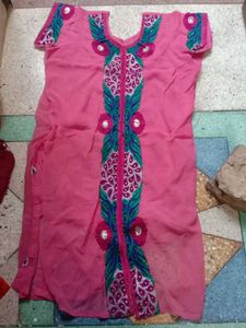 Embellished Pink Kurta